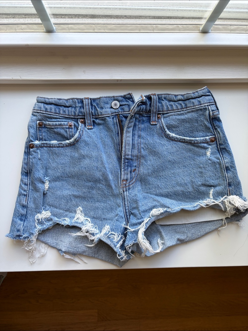 Abercrombie Light Blue Jean Shorts